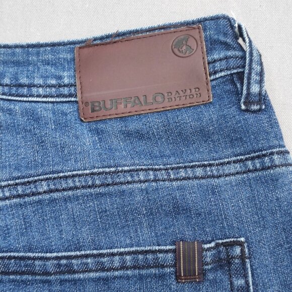 Buffalo Jeans Jack-X men's sz 36X30 denim blue Slim Straight Stretch Extensible - Picture 5 of 13